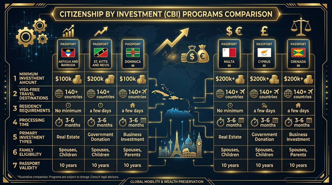 Citizenship by investment programs cost comparison and guide 2026