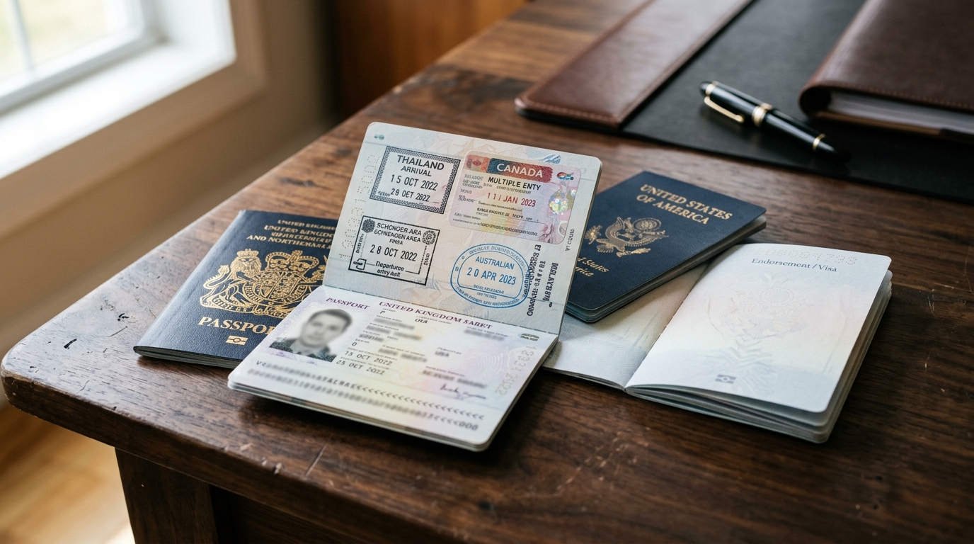 Two passports representing dual citizenship status